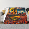 San Diego Padres Blankets - Fleece Blanket for Sofa - Warm (Throw Size) san diego padres blankets fleece blanket for sofa warm throw size ver 15