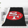 San Francisco 49ers Blanket - Fleece Blanket for Sofa - Lightweight (Throw Size) san francisco 49ers blanket fleece blanket for sofa lightweight throw size ver 102