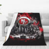 San Francisco 49ers Blanket - Sherpa Blanket for Couch - Soft (Queen Size) san francisco 49ers blanket sherpa blanket for couch soft queen size ver 11