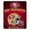 San Francisco 49ers Blanket - Sherpa Blanket for Sofa - Lightweight (Throw Size) san francisco 49ers blanket sherpa blanket for sofa lightweight throw size ver 130