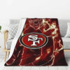 San Francisco 49ers Blankets - Fleece Blanket for Couch - Warm (Queen Size) san francisco 49ers blankets fleece blanket for couch warm queen size ver 140