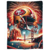 San Francisco 49ers Blankets - Sherpa Blanket for Bed - Warm (Multiple Sizes) san francisco 49ers blankets sherpa blanket for bed warm multiple sizes ver 147