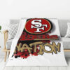San Francisco 49ers Blankets - Sherpa Blanket for Bed - Warm (Throw Size) san francisco 49ers blankets sherpa blanket for bed warm throw size ver 35
