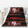San Francisco 49ers Blankets - Sherpa Blanket for Couch - Cozy (Queen Size) san francisco 49ers blankets sherpa blanket for couch cozy queen size ver 34
