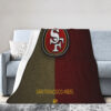 San Francisco 49ers Blankets - Sherpa Blanket for Sofa - Cozy (Queen Size) san francisco 49ers blankets sherpa blanket for sofa cozy queen size ver 14