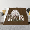 Seattle Mariners Blanket - Sherpa Blanket for Bed - Soft (Throw Size) seattle mariners blanket sherpa blanket for bed soft throw size ver 53
