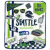 Seattle Seahawks Blankets - Fleece Blanket for Couch - Cozy (Throw Size) seattle seahawks blankets fleece blanket for couch cozy throw size ver 69