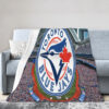 Toronto Blue Jays Blankets - Sherpa Blanket for Sofa - Lightweight (Throw Size) toronto blue jays blankets sherpa blanket for sofa lightweight throw size ver 1