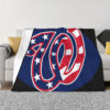 Washington Nationals Blanket - Sherpa Blanket for Sofa - Lightweight washington nationals blanket sherpa blanket for sofa lightweight ver 11