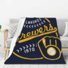 Milwaukee Brewers Blankets - Fleece Blanket for Couch - Cozy (Queen Size) bloom nestify milwaukee brewers blankets fleece blanket for couch cozy queen size ver 41